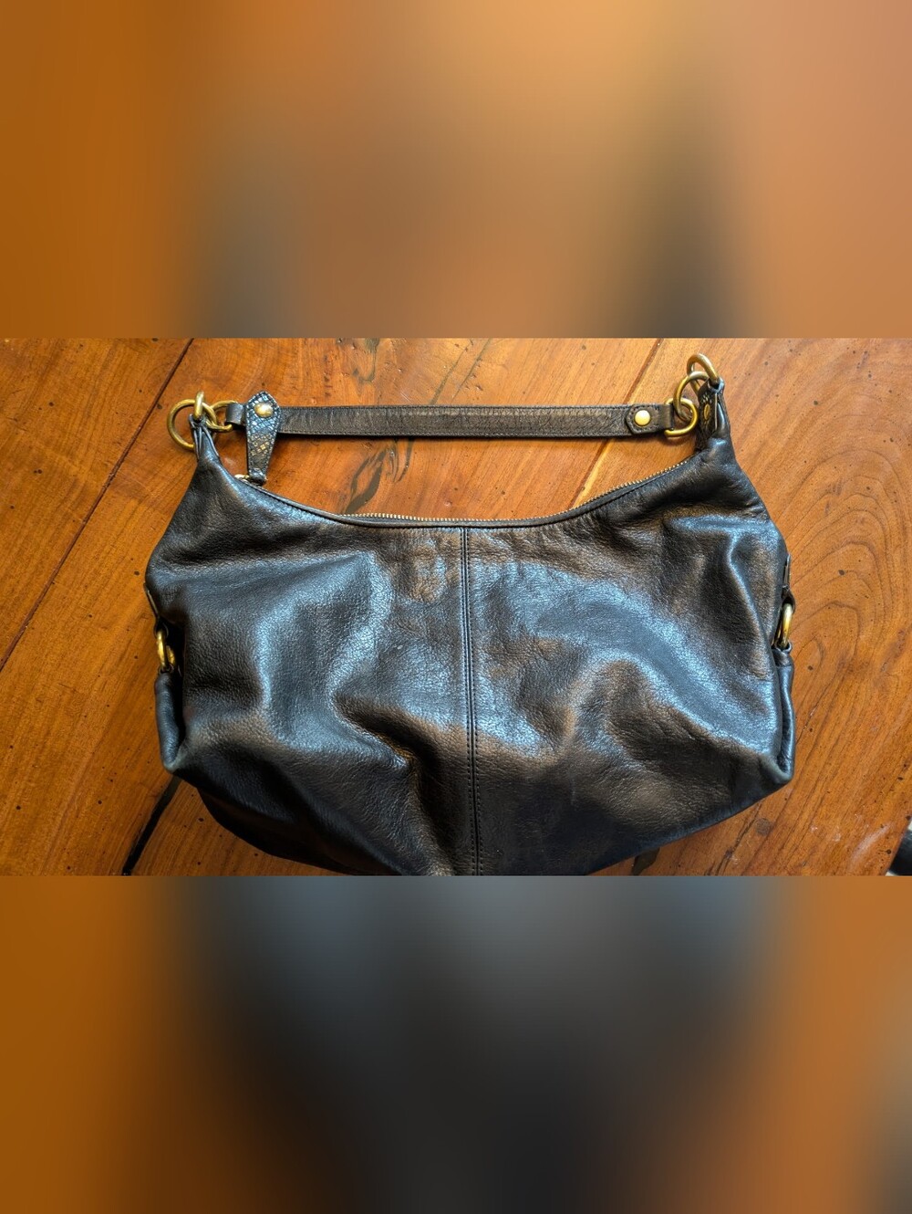 Coach Black Leather Hobo Shoulder Bag - Picture 3 of 8